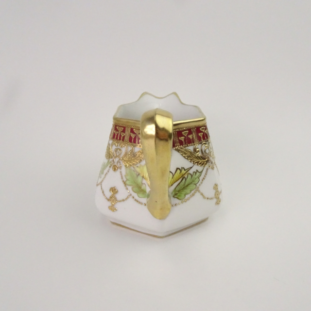 オールドノリタケ 金彩 花柄 六角形 ティーポット カップ＆ソーサーセット マルキ印