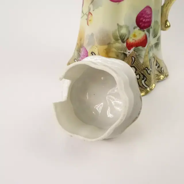 オールドノリタケ 金盛り 金彩描き ポット セット オールドノリタケ 金彩 金点盛り 蓋付きチョコレートポット