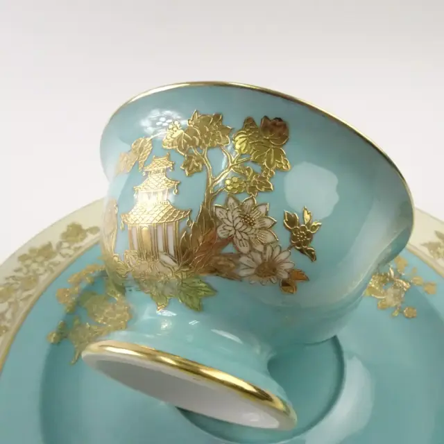オールドノリタケ ボウル アクアブルー