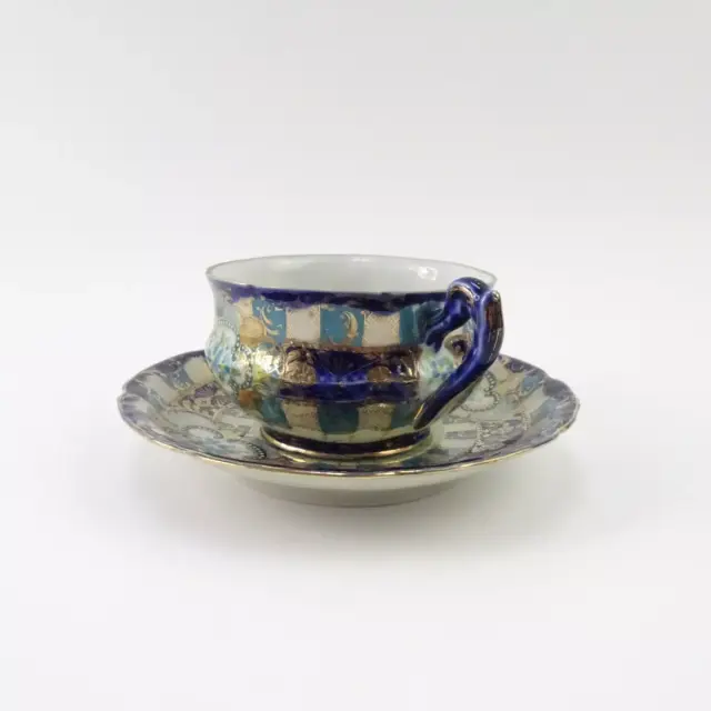 オールドノリタケ カップ ブルー