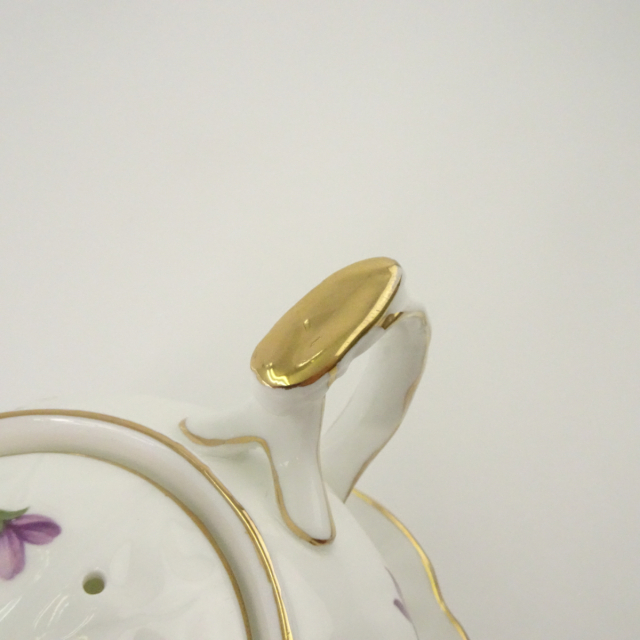 エインズレイ ティーポット クリーマー セット スミレ バイオレット