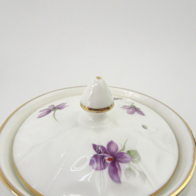 エインズレイ ティーポット クリーマー セット スミレ バイオレット