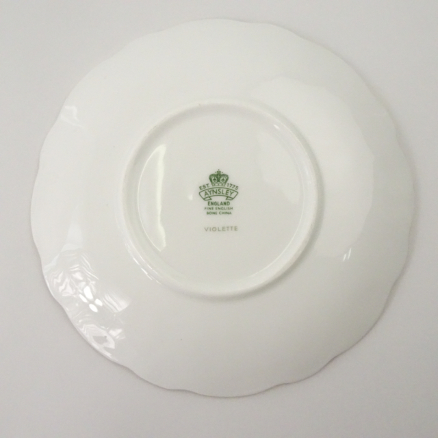 エインズレイ ティーポット クリーマー セット スミレ バイオレット