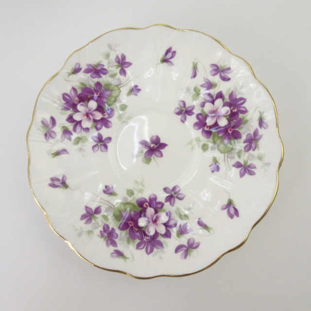 エインズレイ ティーポット クリーマー セット スミレ バイオレット