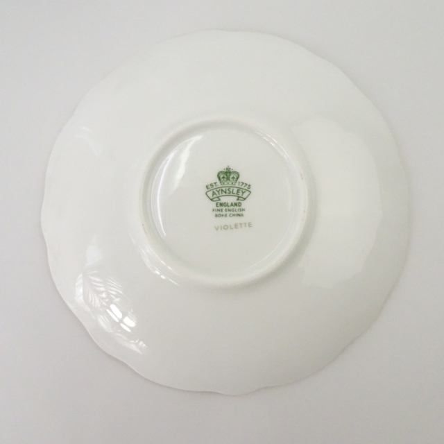 エインズレイ ティーポット クリーマー セット スミレ バイオレット