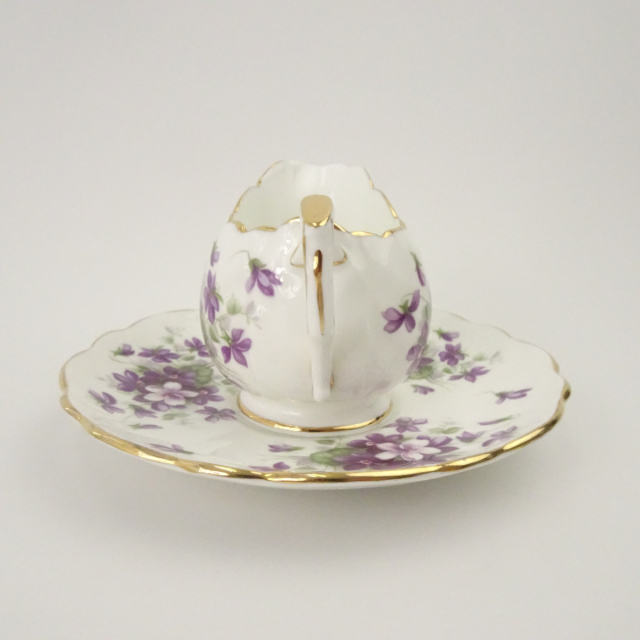 エインズレイ ティーポット クリーマー セット スミレ バイオレット