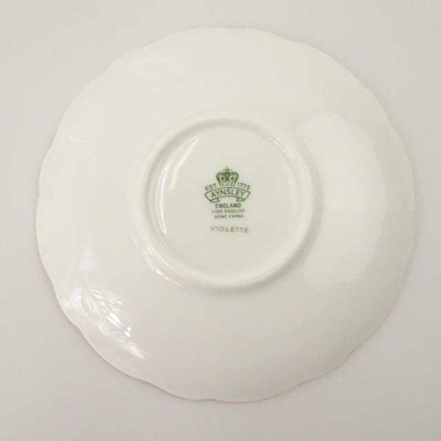 エインズレイ ティーポット クリーマー セット スミレ バイオレット