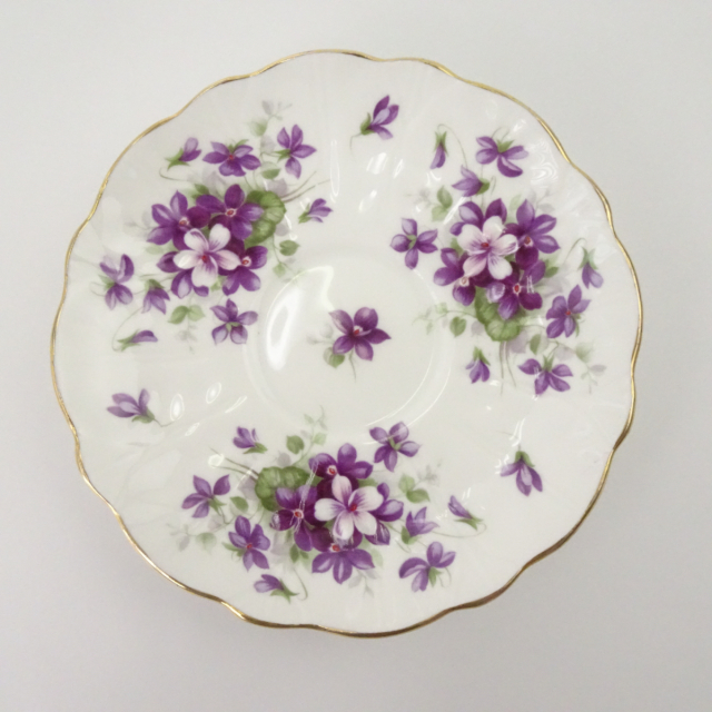 エインズレイ ティーポット クリーマー セット スミレ バイオレット