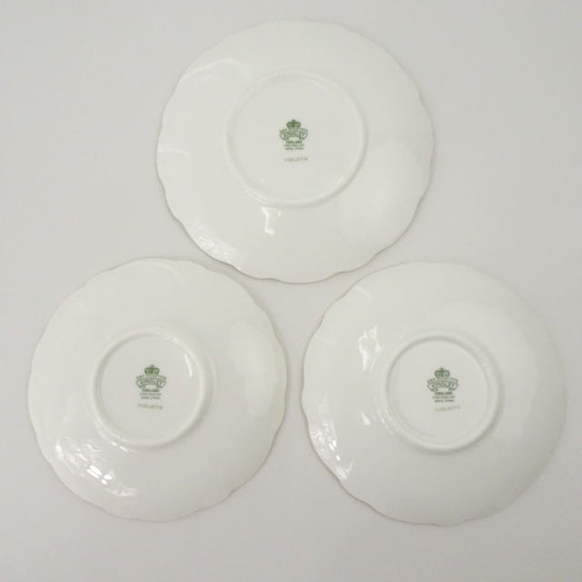 エインズレイ ティーポット クリーマー セット スミレ バイオレット