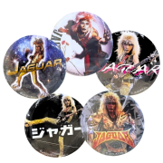 【JAGUAR (ジャガー)さん】  缶バッジ 5個入り　F～J デザインセット (TW)