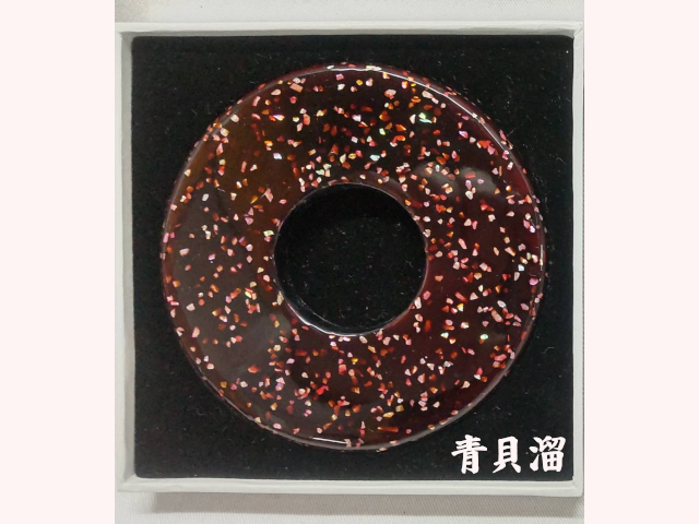 本漆塗革鍔 青貝溜