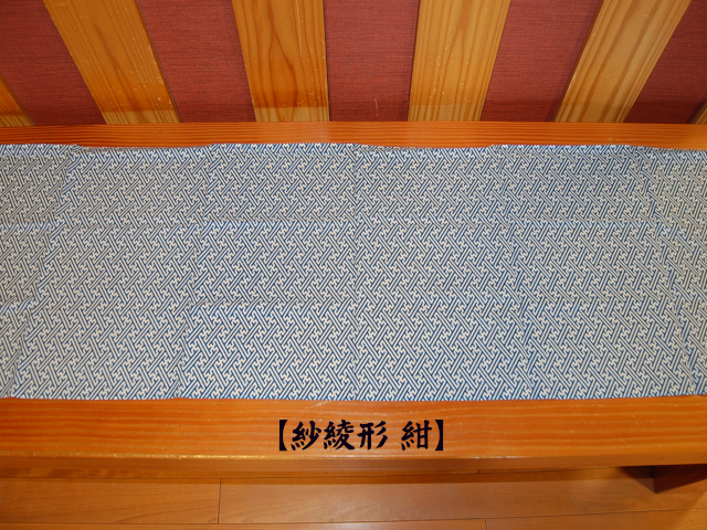 プリント手拭 紗綾形紺
