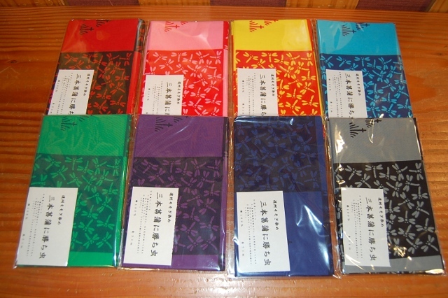 手拭 3本菖蒲に勝ち虫