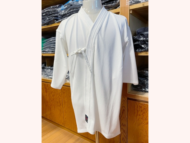 BUSEN 織刺風ジャージ剣道衣《ニューソフトテック》紺/サラシ