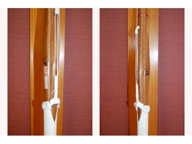 炭化小判 白吟柄風仕組 竹刀 《風林火山・赤》 剣道具 晨風堂 -しん