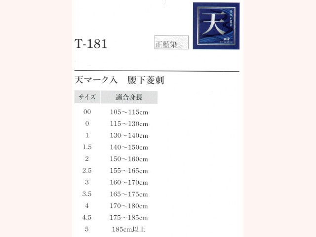 特撰正藍染一重剣道衣「天」