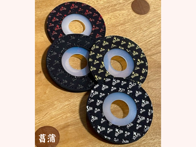 印伝風ツバ止 菖蒲