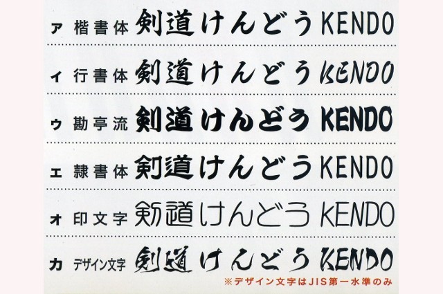 レーザー彫 書体