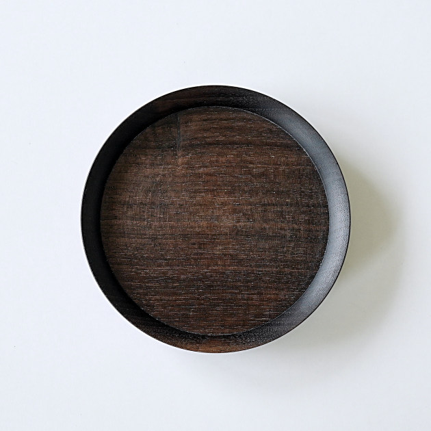 神野達也　菓子皿（ウォルナット・鉄媒染オイル仕上）