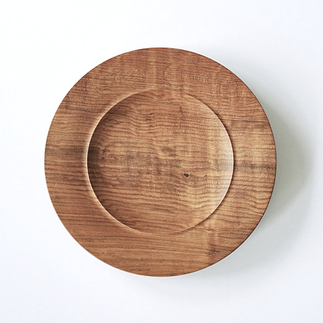 新品未使用 神野達也 リム台皿 23cm ウォールナット 【公式通販】
