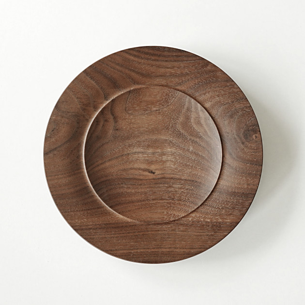 神野達也　リム皿（ウォルナット・オイル）