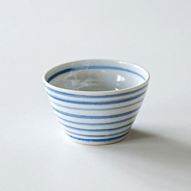 廣政毅　染付輪線文小鉢