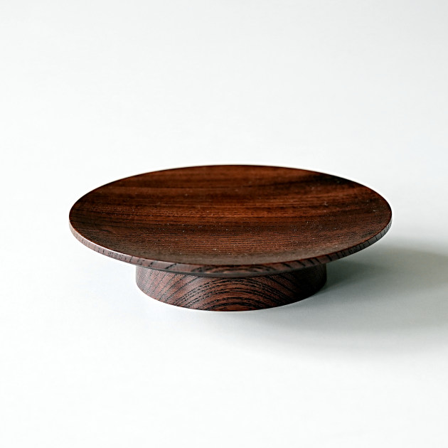 山田果林　4.5寸高台皿（摺漆）