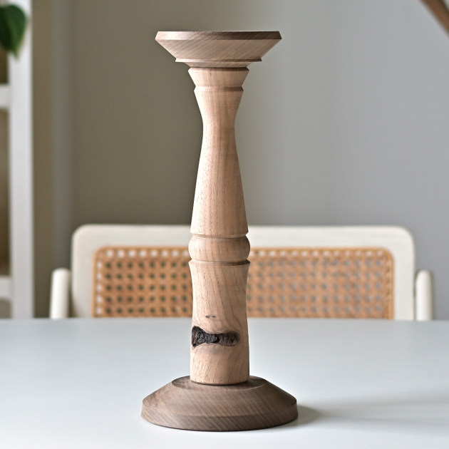 神野達也 燭台100-L（ウォルナット・無塗装）