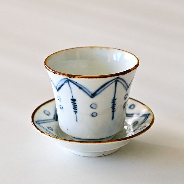 山口利枝 瓔珞文煎茶碗セット