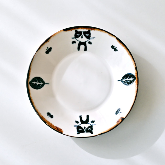 田屋道子　深皿Ｍ（ネコ）