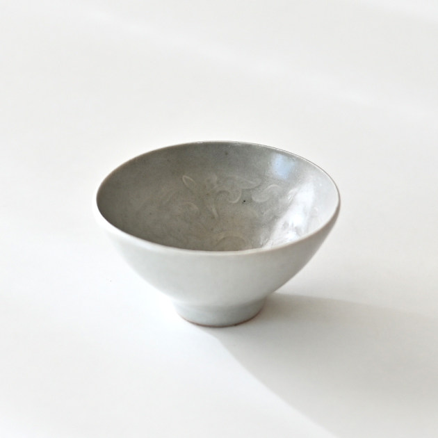 豊増一雄 青瓷印花茶杯