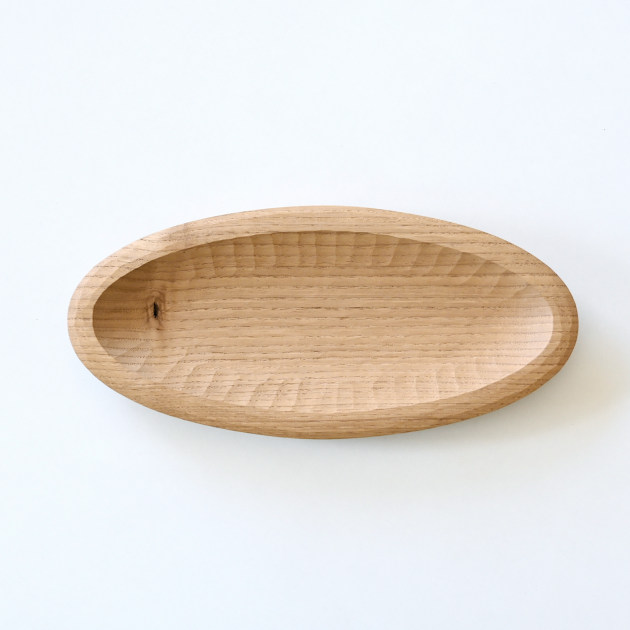 加藤良行　細リム長皿（小・クリ）