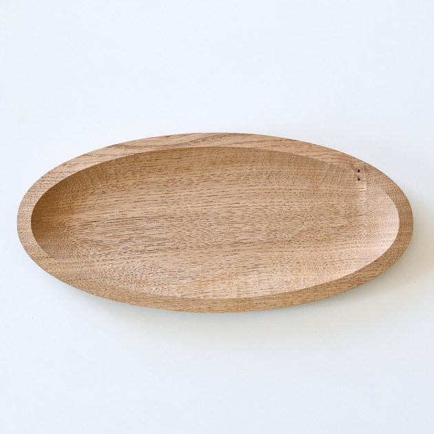 加藤良行　細リム長皿（大・クリ）