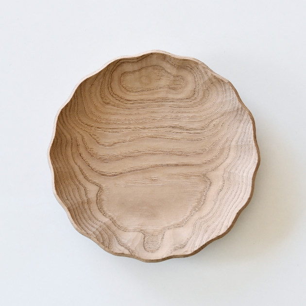 加藤良行　波丸皿（6寸・クリ）B