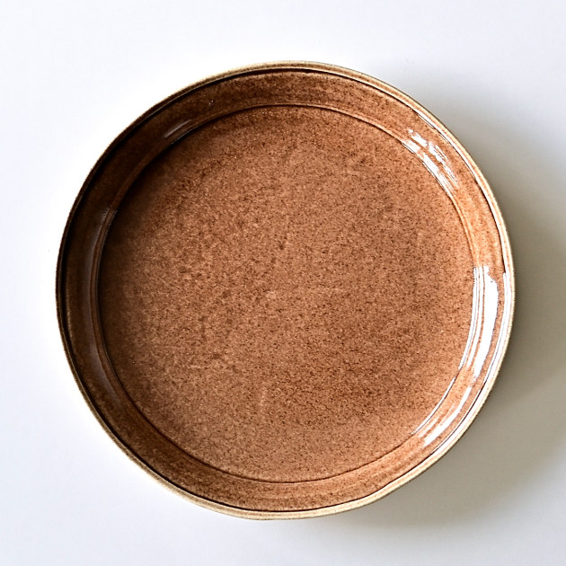 渡辺信史　ディッシュ（胡桃釉）