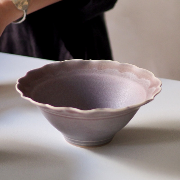 杉原万理江　稜花深中鉢