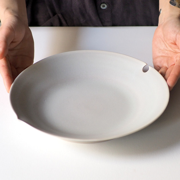 杉原万理江　葉形8寸皿