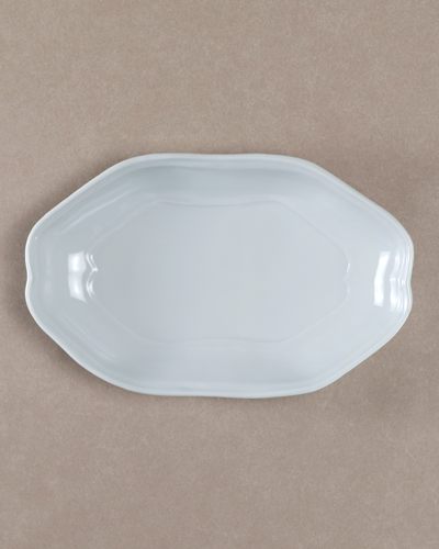 新道工房　白磁さや形浅鉢