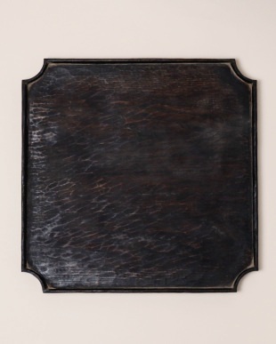 宮下敬史　隅切盆（ニレ・漆）