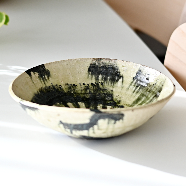 吉田学　水墨彩7寸鉢