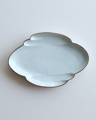 宮岡麻衣子　白磁雲形小皿