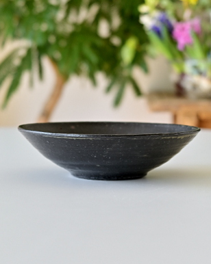 増田勉　来待黒カレー皿