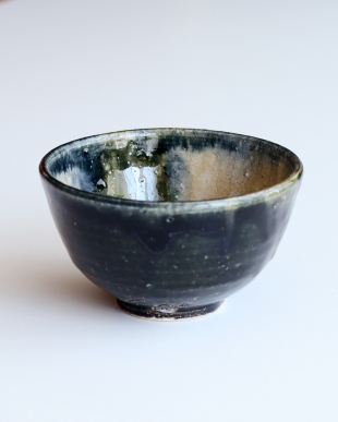 松村英治　めし碗（三彩）