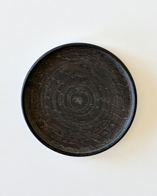 宮下敬史　茶托（栗・漆）