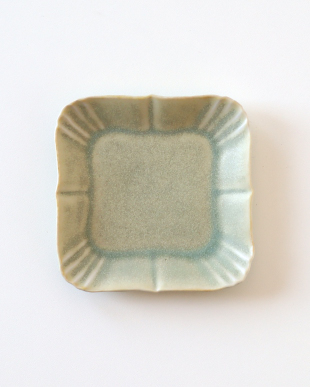 杉原万理江　シカク豆皿（セージ）