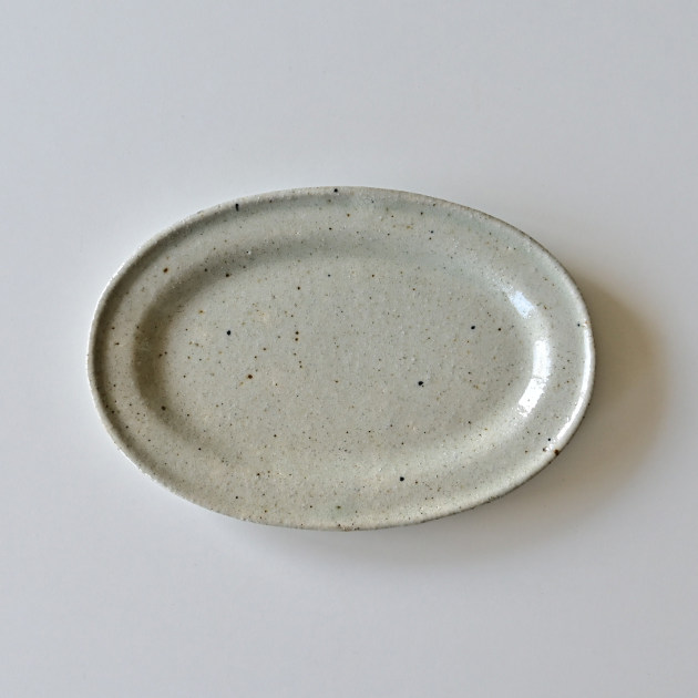 及川静香 粉引オーバル皿（S）