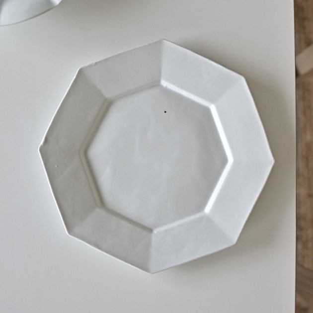 大江憲一　八角皿（L・白）