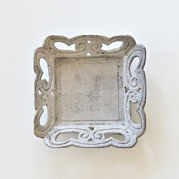 渡辺信史　透かし向付（雲型・炭白）