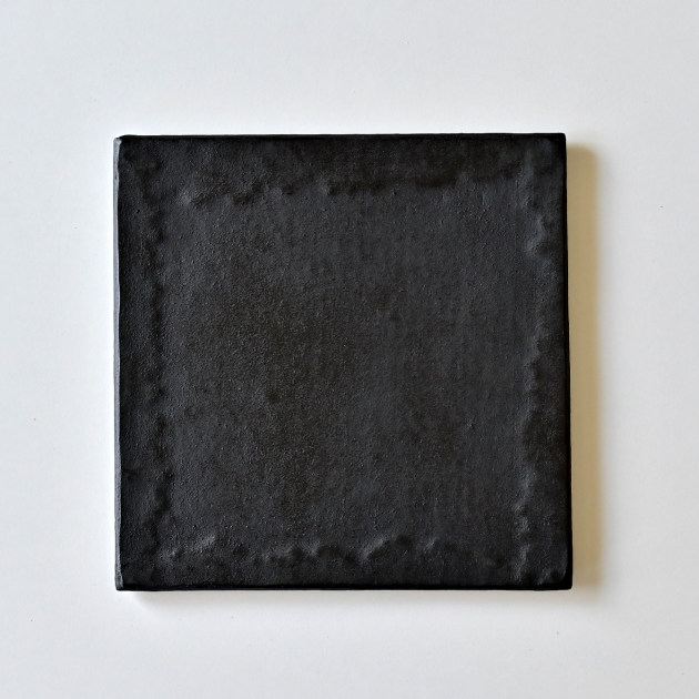 樋上純　漆皮板皿（黒）