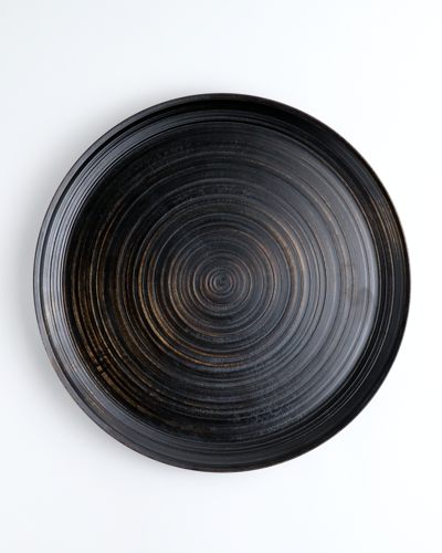 蝶野秀紀　栃カンナ目盆（φ10・黒）